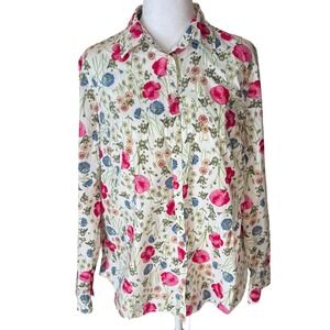 Talbots Wildflower Button Down Shirt | School Teacher Librarian Core Sz 14